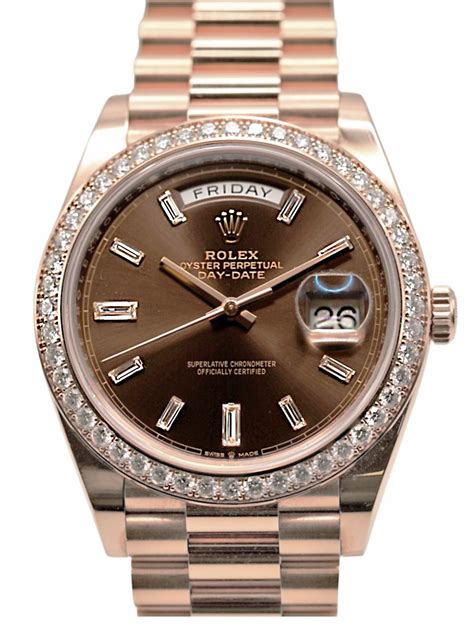 rolex day date chocolate|rolex day date 40 everose.